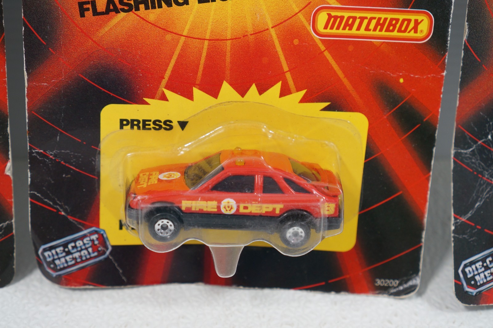 Matchbox Siren Force Pace Car Fire Dept Sheriff Dept 30200 1990