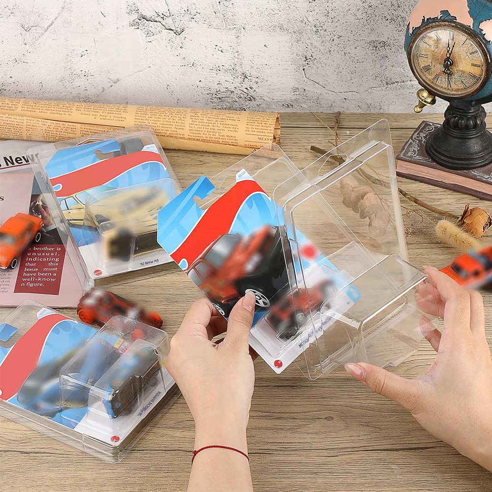 Clear Plastic Protector for HW Model Toy Car Dustproof Clamshell Cases Display