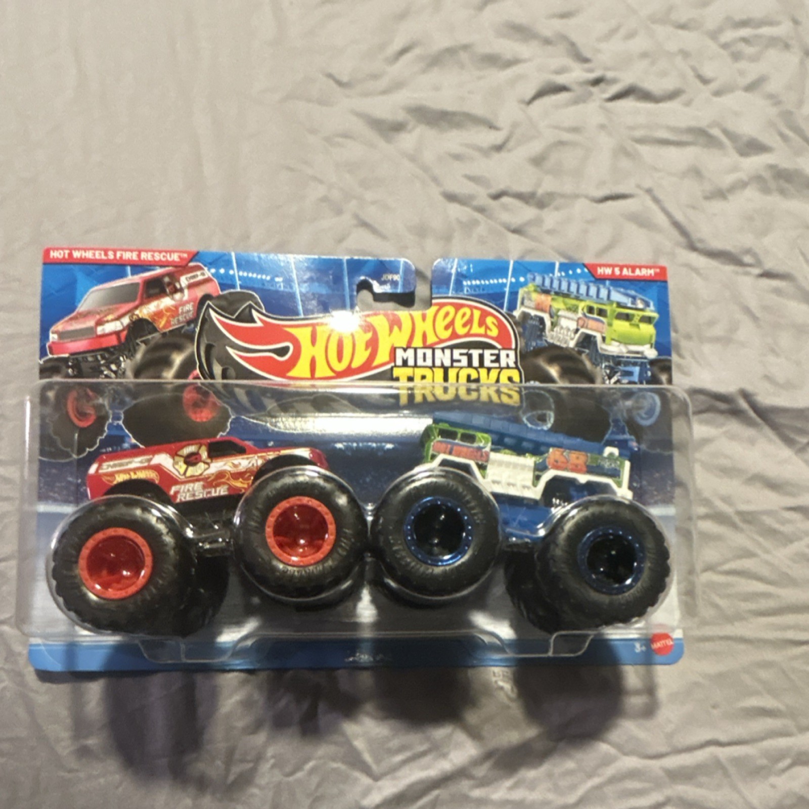 Hot Wheels Monster Trucks Fire Rescue & HW 5 Alarm 1:64 Diecast Vehicle Set