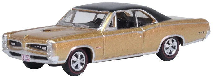 Oxford 1966 Pontiac GTO Bronze / Black 1/87 HO diecast