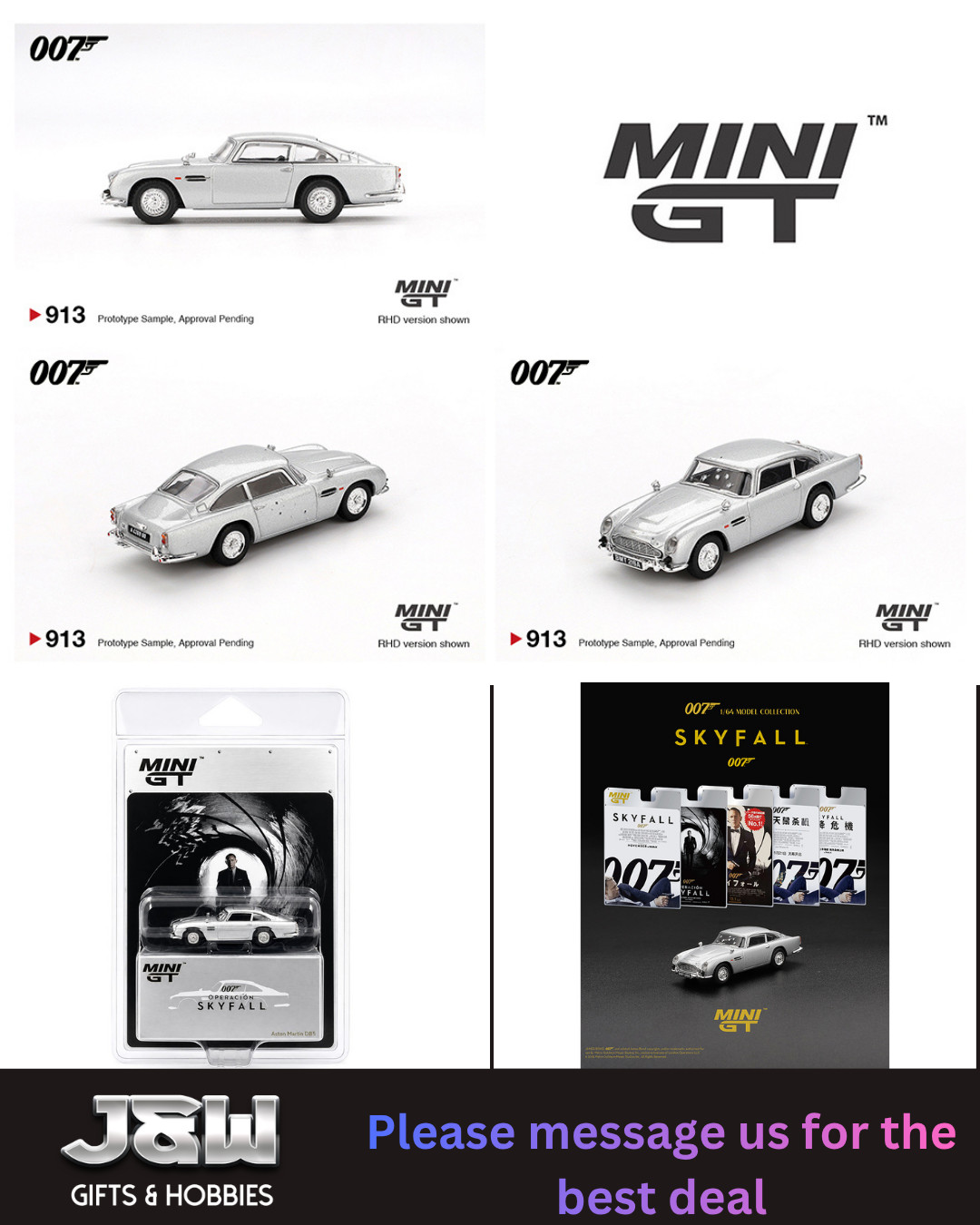 Mini GT Aston Martin DB5 James Bond “Skyfall” SpanishPackaging #913-007S 1/64