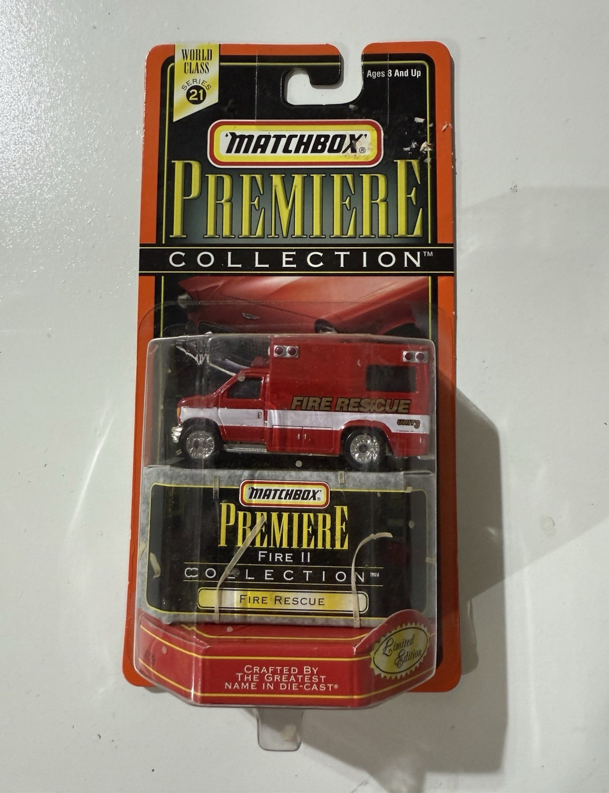 Matchbox Premiere Collection Fire Rescue Fire Vehicle 1:64 Diecast 1996 Unopened