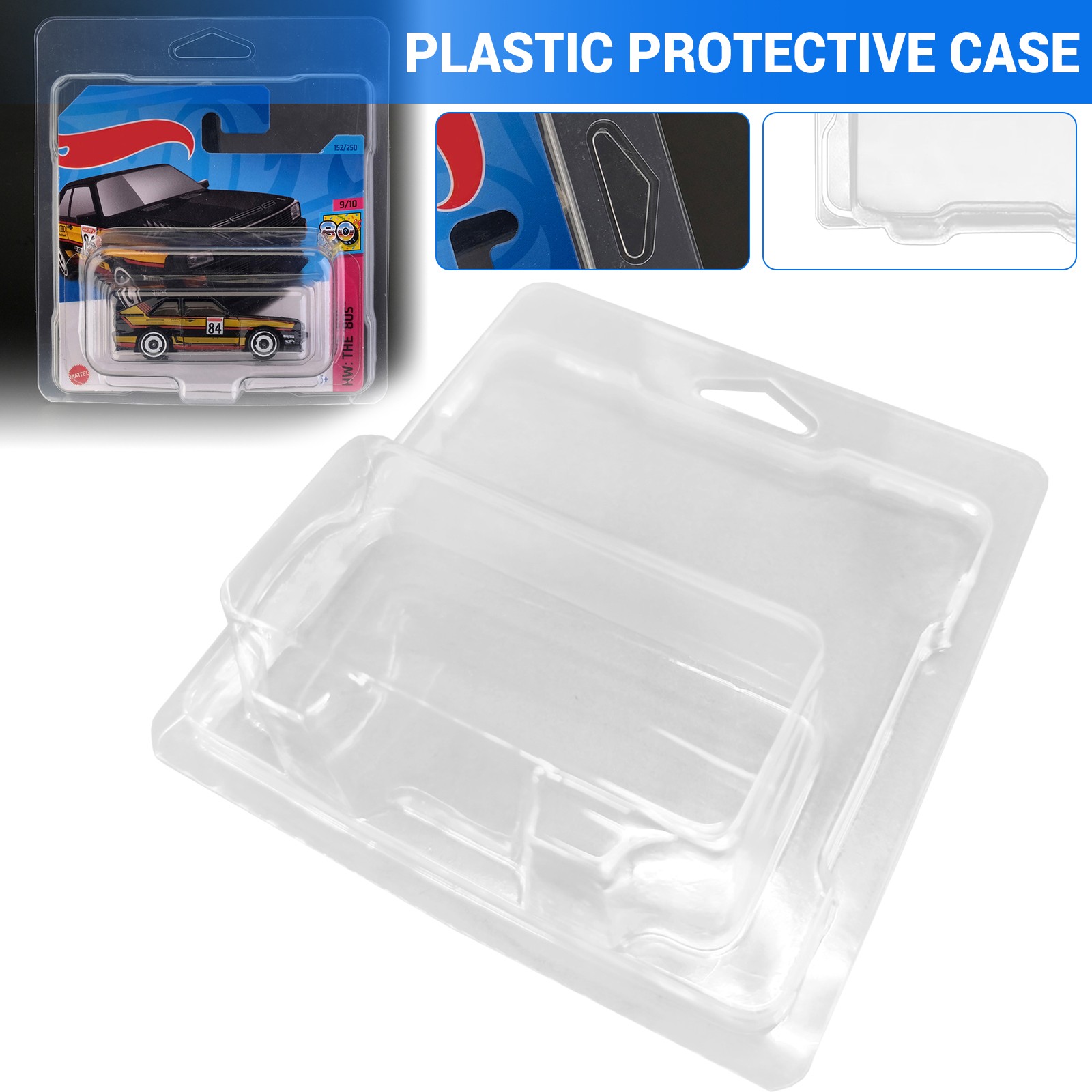Lot Clear Protector Case Plastic Display For Hot Wheels & Matchbox Basic Cars US