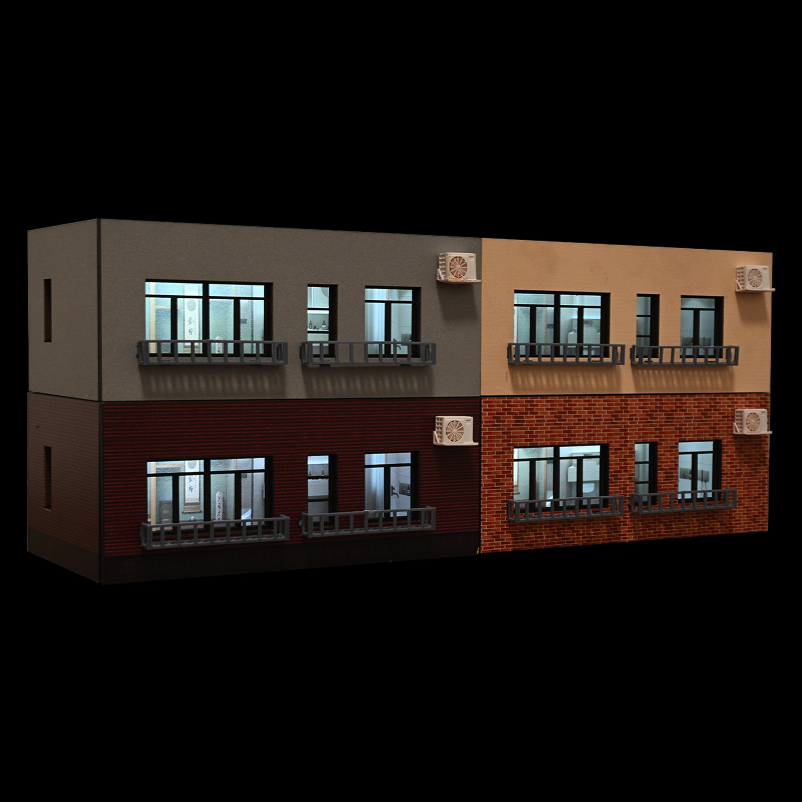 Diorama 1/64 Car Garage Model LED Street Parking Lots Building Display Model US