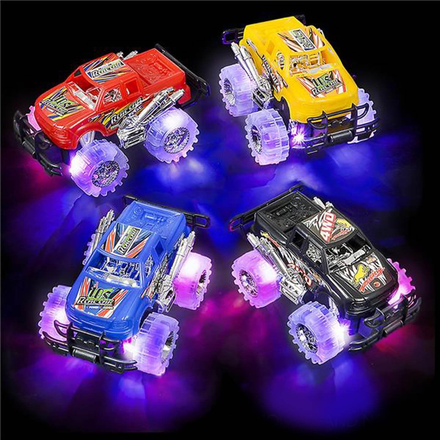 Push-&-Go Light-Up Monster Trucks: Fun Battery-Included Toy Set for Toddlers
