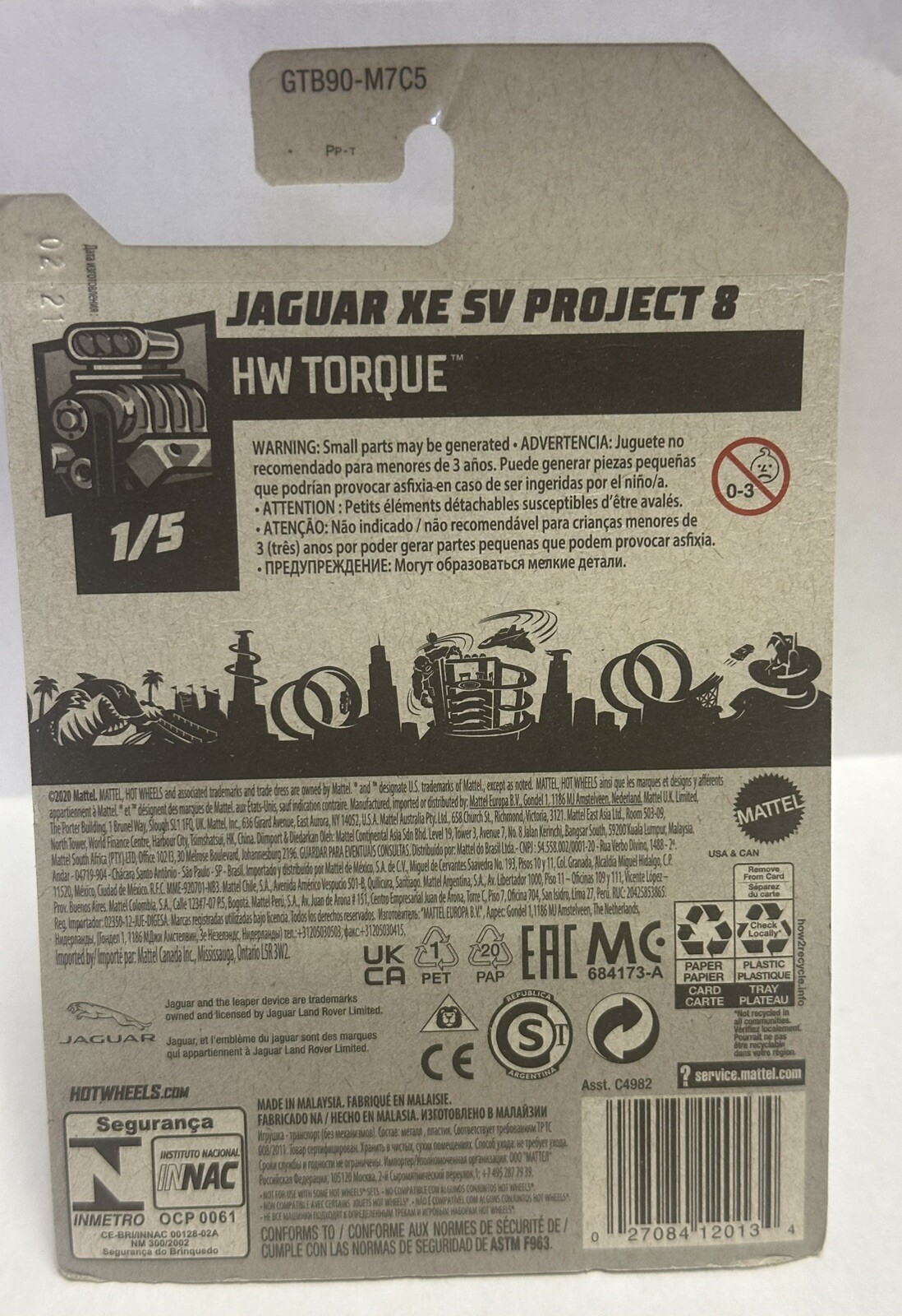 Hot Wheels Black Jaguar XE SV Project 8 2021 HW Torque