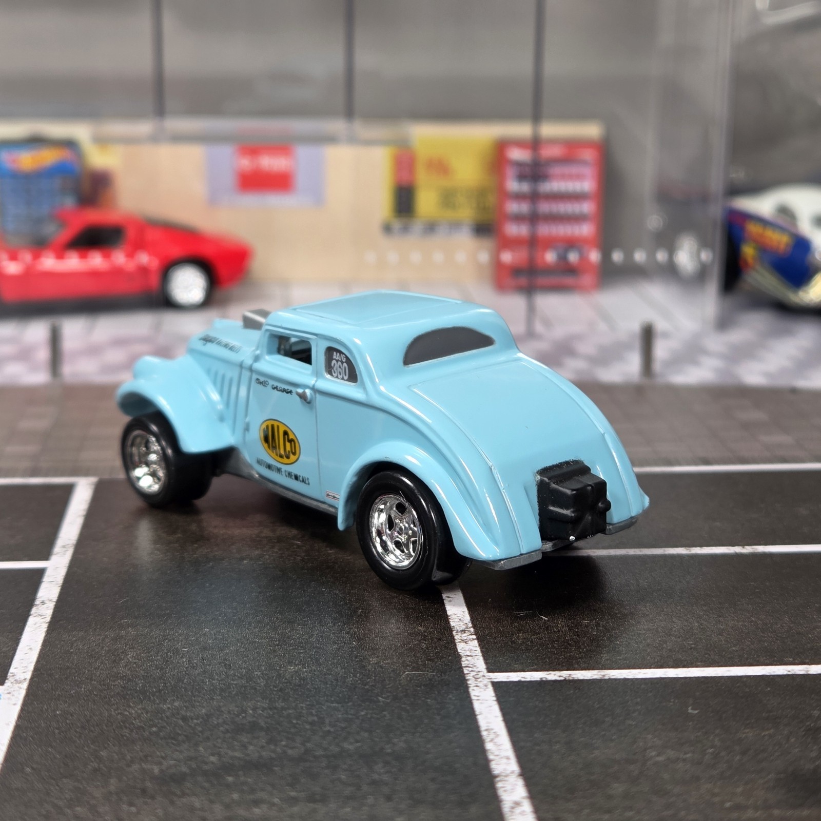 Johnny Lightning OHIO GEORGE 1933 WILLYS MALCO GASSER NHRA 1/64 Blue 33 Hot Rod