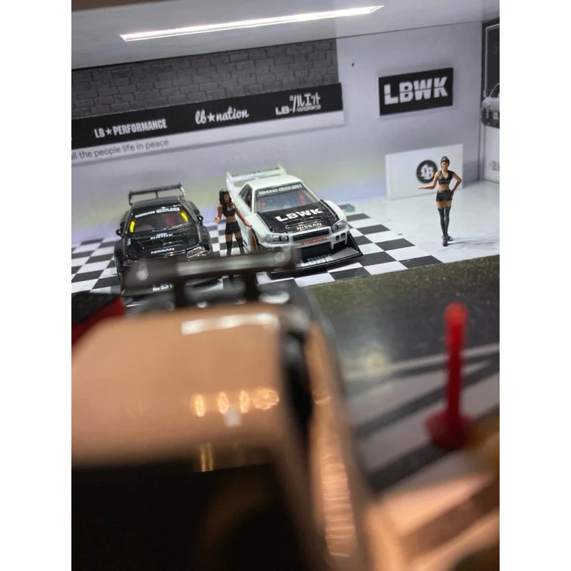 Diorama 1/64 Scale LBWK Parking Garage Models Display with LED Handmade