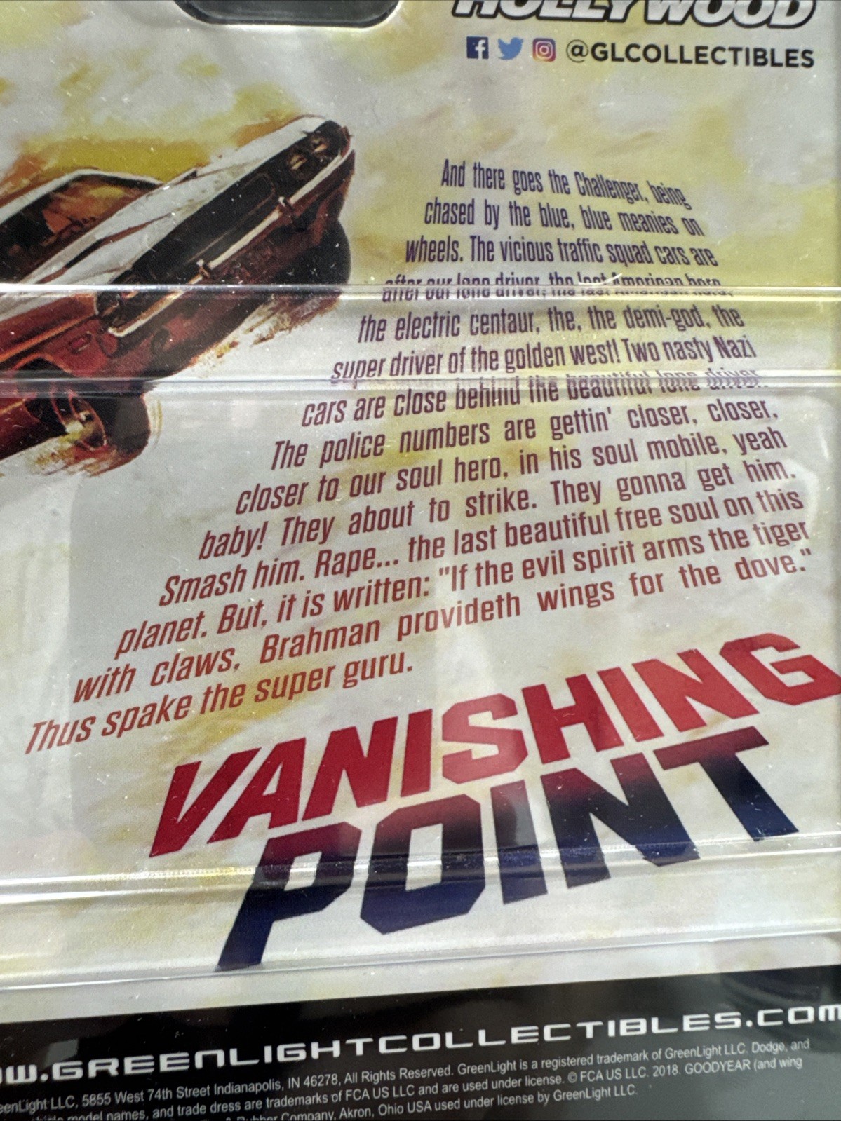 GREENLIGHT HOLLYWOOD SERIES 22 VANISHING POINT 1970 DODGE CHALLENGER R/T HTF