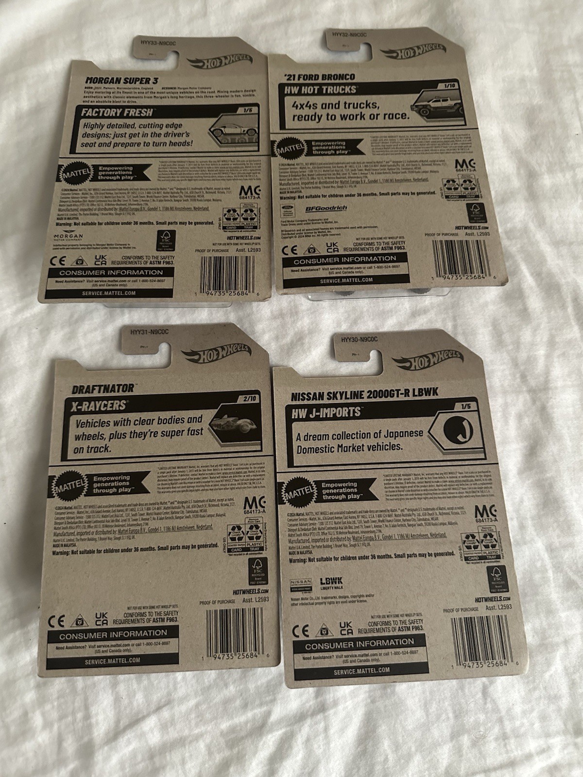 Hot Wheels Kroger Exclusive 2025 C Case Set of 4