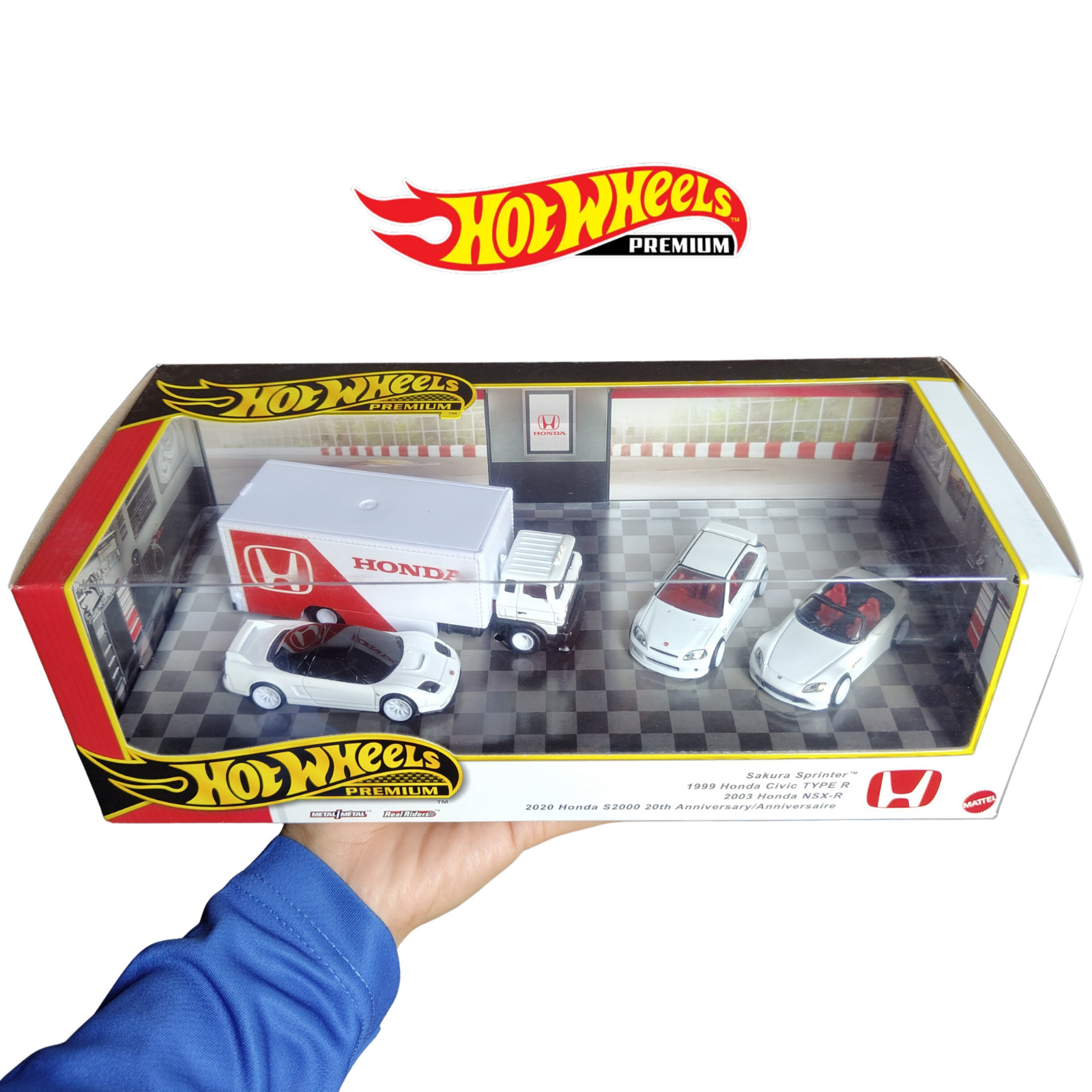 Hot Wheels 2025 Premium Collector Diorama Honda Set Civic Type-R, NSX-R, S2000