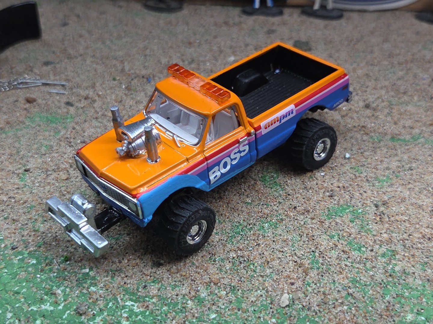 CUSTOM BUILT 1:64 4×4 GreenLight 1972 PULLING TRUCK puller Chevy CHEVEROLET Ertl