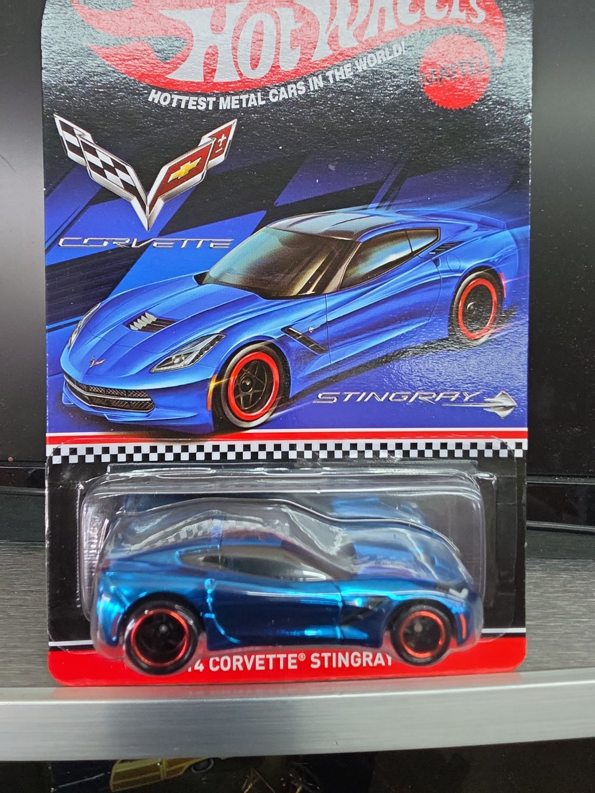 Hot Wheels ’14 Corvette Stingray 2014 1:64 Diecast Car Blue Limited Ed Unopened