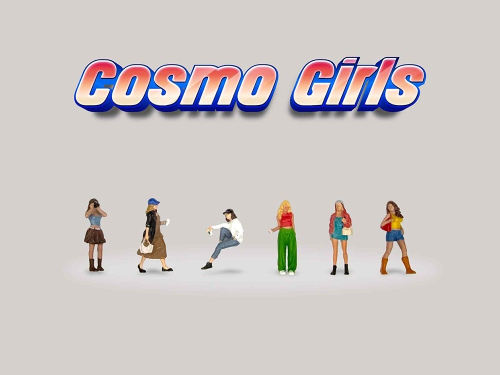 “COSMO GIRLS” 6 PC DIECAST FIGURE SET FOR 1/64 BY AMERICAN DIORAMA 2437MJ