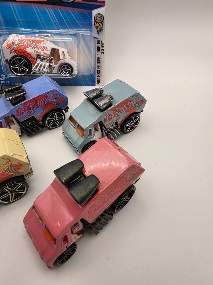 HOT WHEELS LOT OF 7 COOL ONES 2004 FIRST EDITIONS 6 IN CUSTOM COLORS #100/100