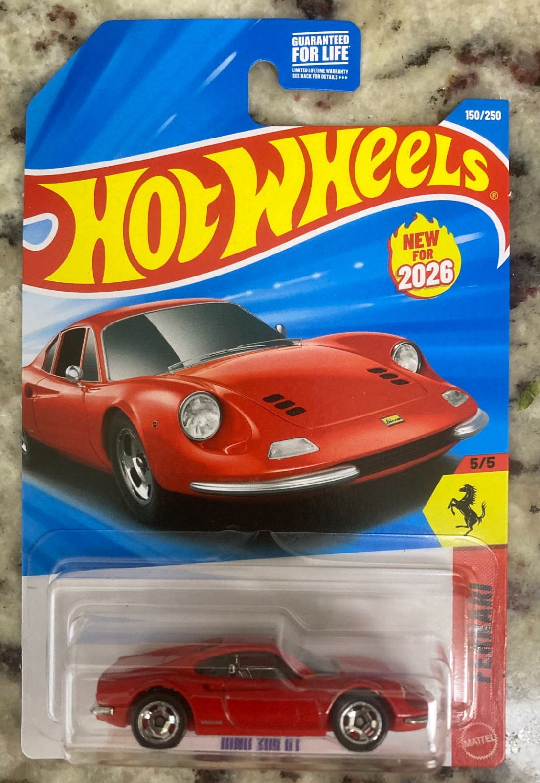 Hot Wheels Ferrari Dino 206 GT Red Diecast 1:64 2026 SHIPS FAST