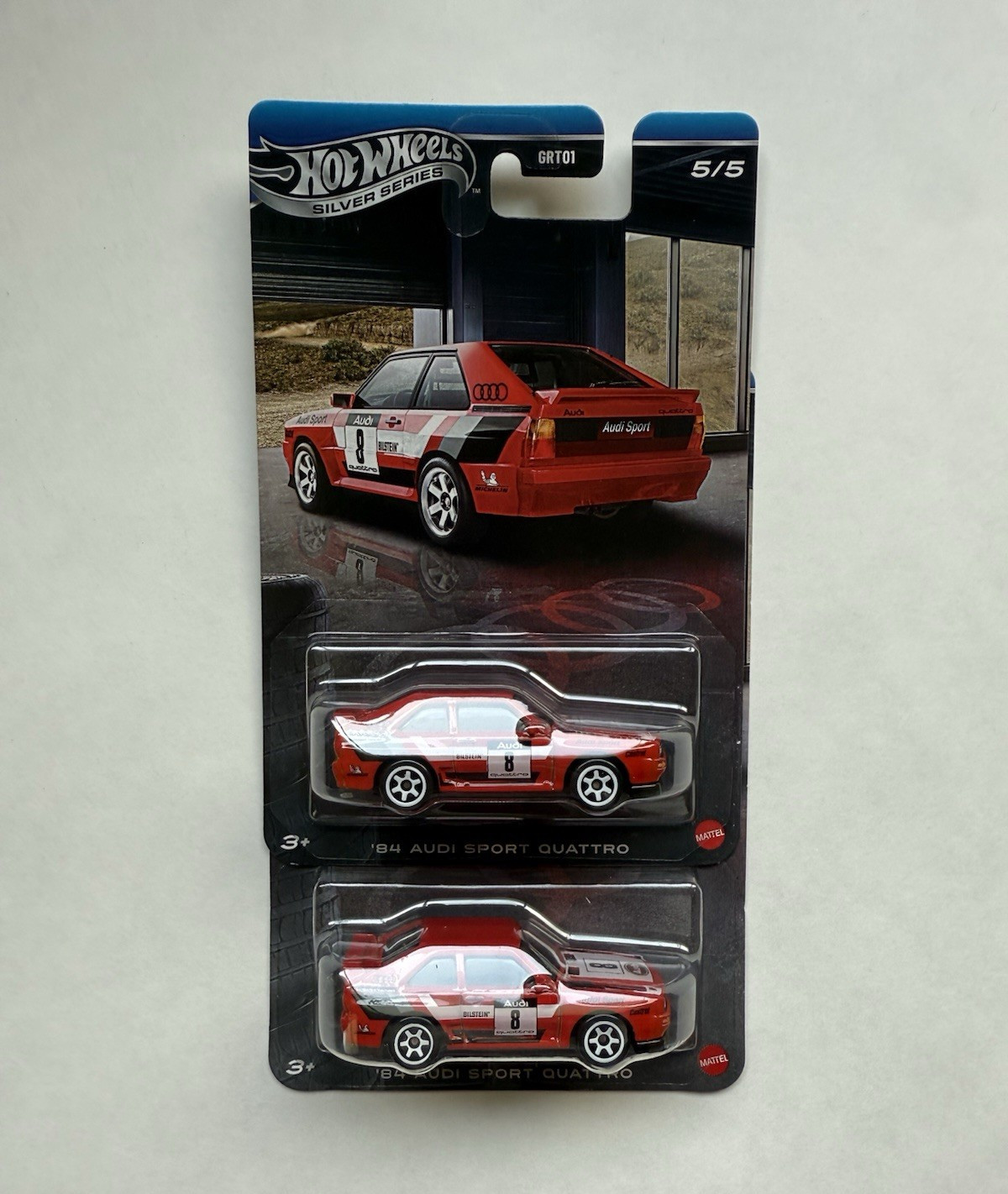 2026 Hot Wheels Silver Series ‘84 Audi Sport Quattro 5/5 (Lot of 2 – Metal Base)