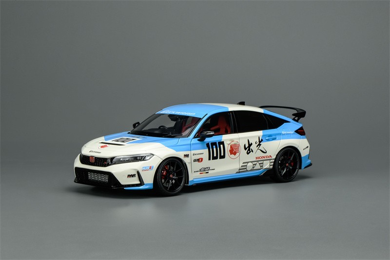 MH 1/18 Honda Civic Type R FL5 Idemitsu Limited 499 Diecast Model Car Blue/Red