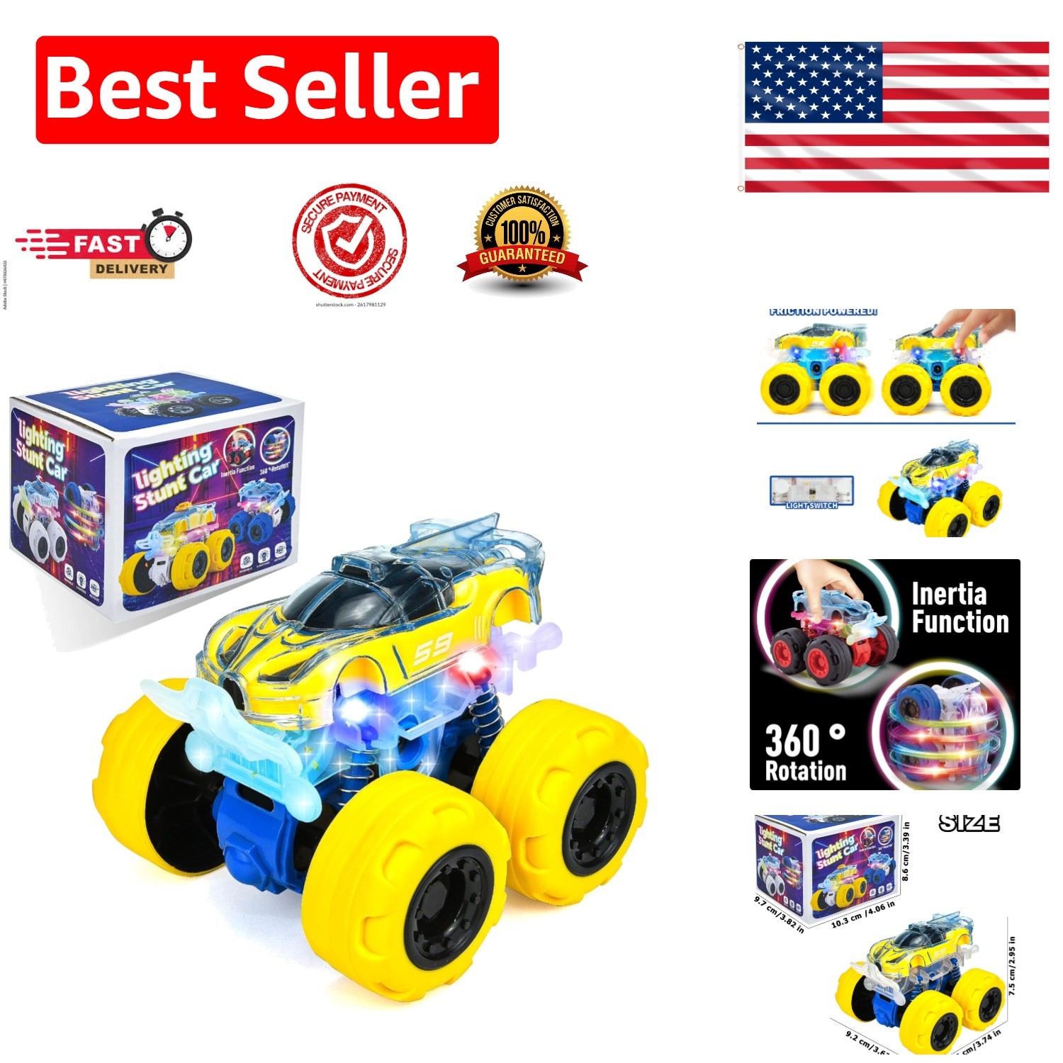 Dynamic Racing Monster Truck Toy with Bright LEDs – Hours of Play for Toddlers