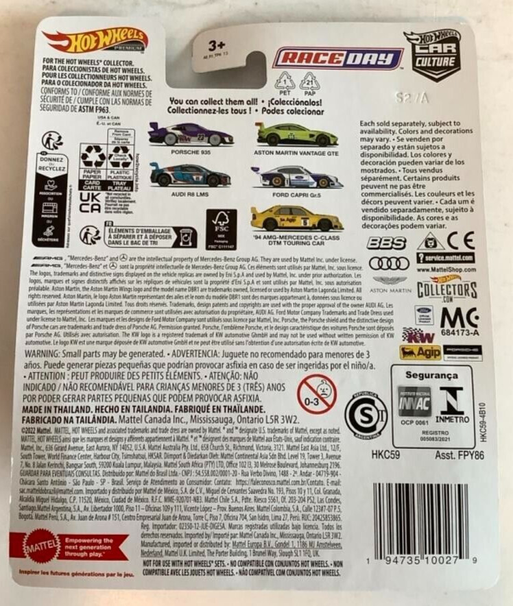 NEW Hot Wheels HKC59 Premium Car Culture Race Day PORSCHE 935 1:64 Scale Car