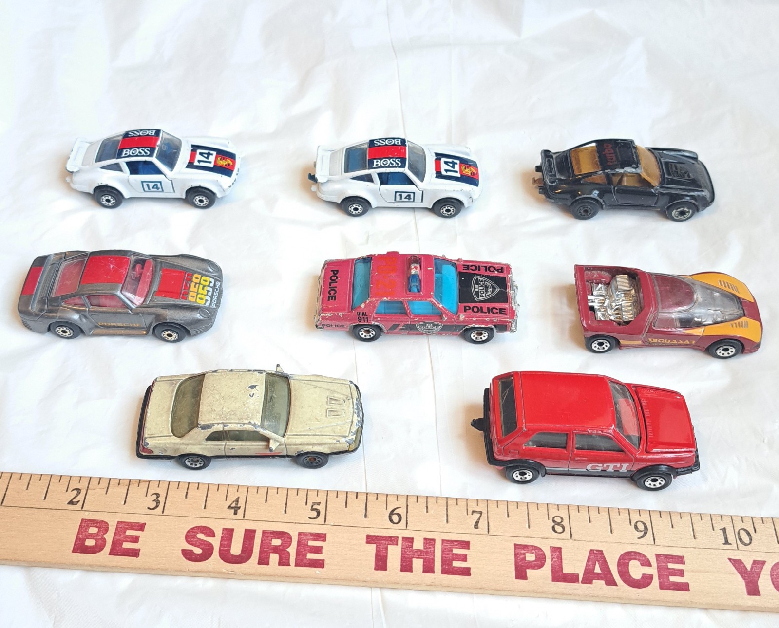Vintage Matchbox Lot 8 Cars Diecast 1:64 Mixed Models Loose Collection 1978-87