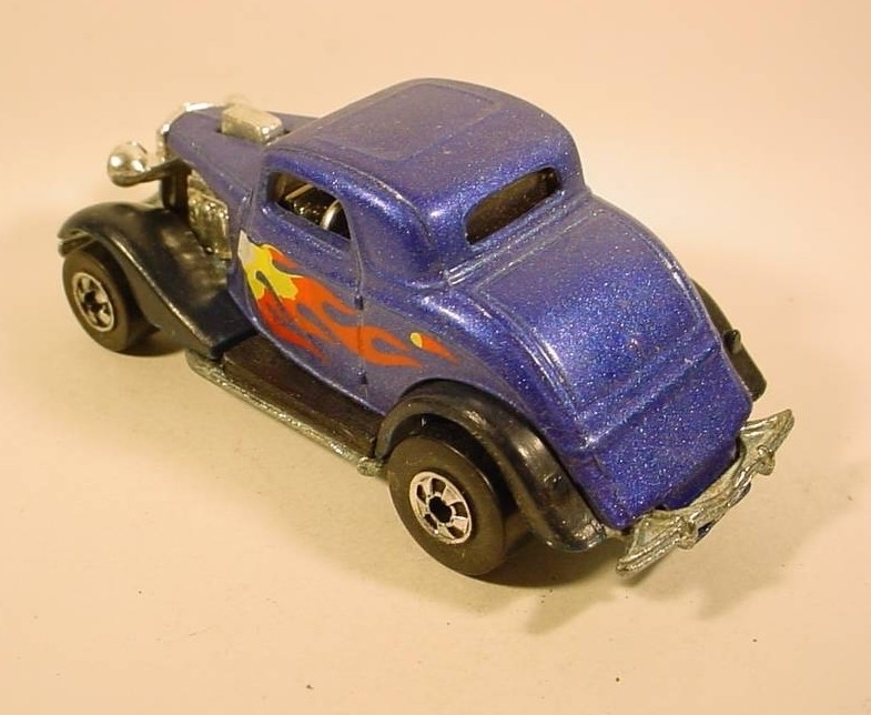 Hot Wheels Park ‘N Plates Blue 3 Window 34 Ford w/ Cube Loose