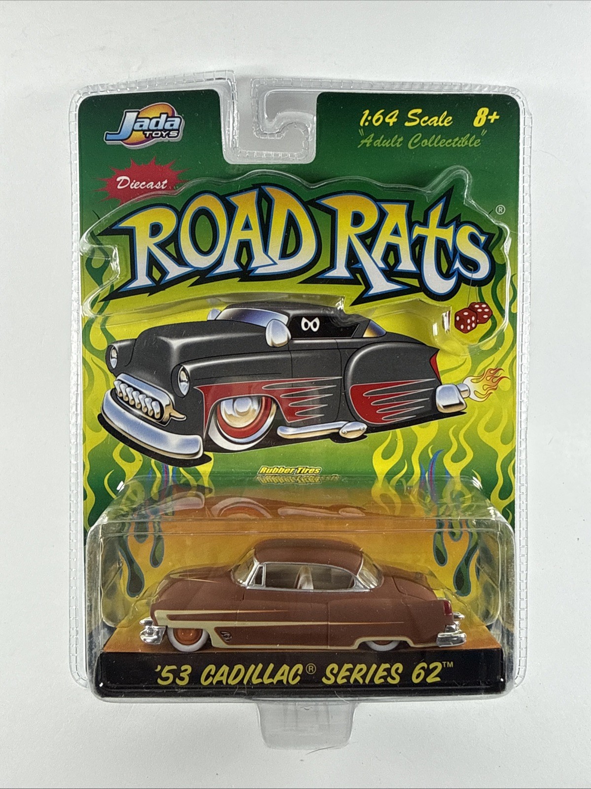 Jada Toys 1:64 Scale Road Rats Diecast Car- Brown ‘53 Cadillac Series 62 I14