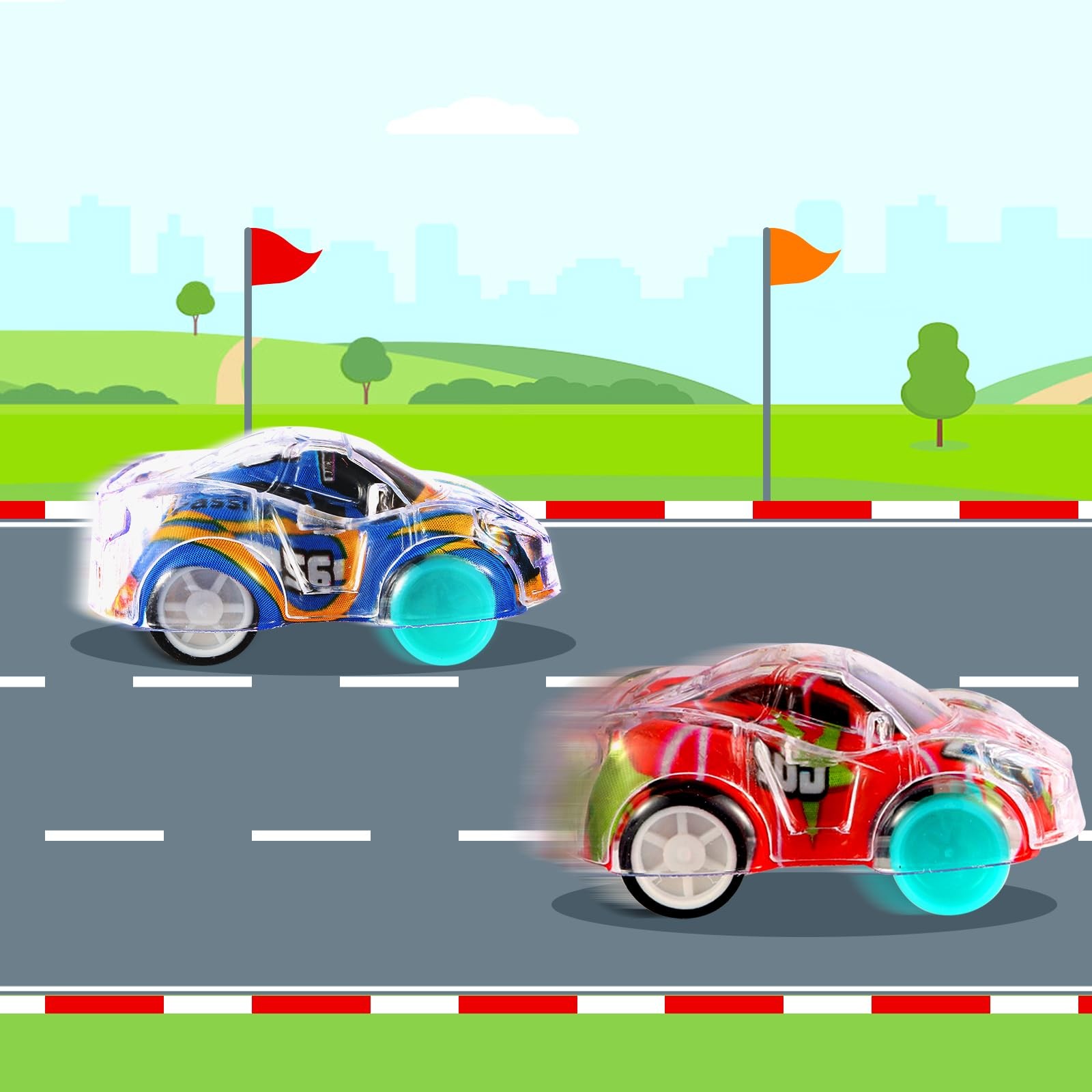 50 Pcs Mini Pull Back Cars, Mini Toy Cars Pull Back Race Cars for Kids Toddle…