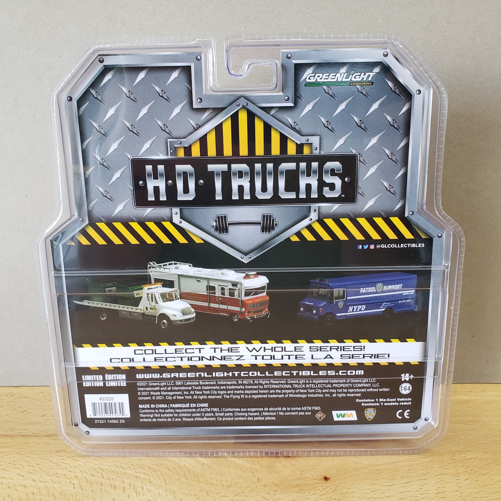 Greenlight 2013 International DuraStar Flatbed with Commercial Dumpsters 1:64