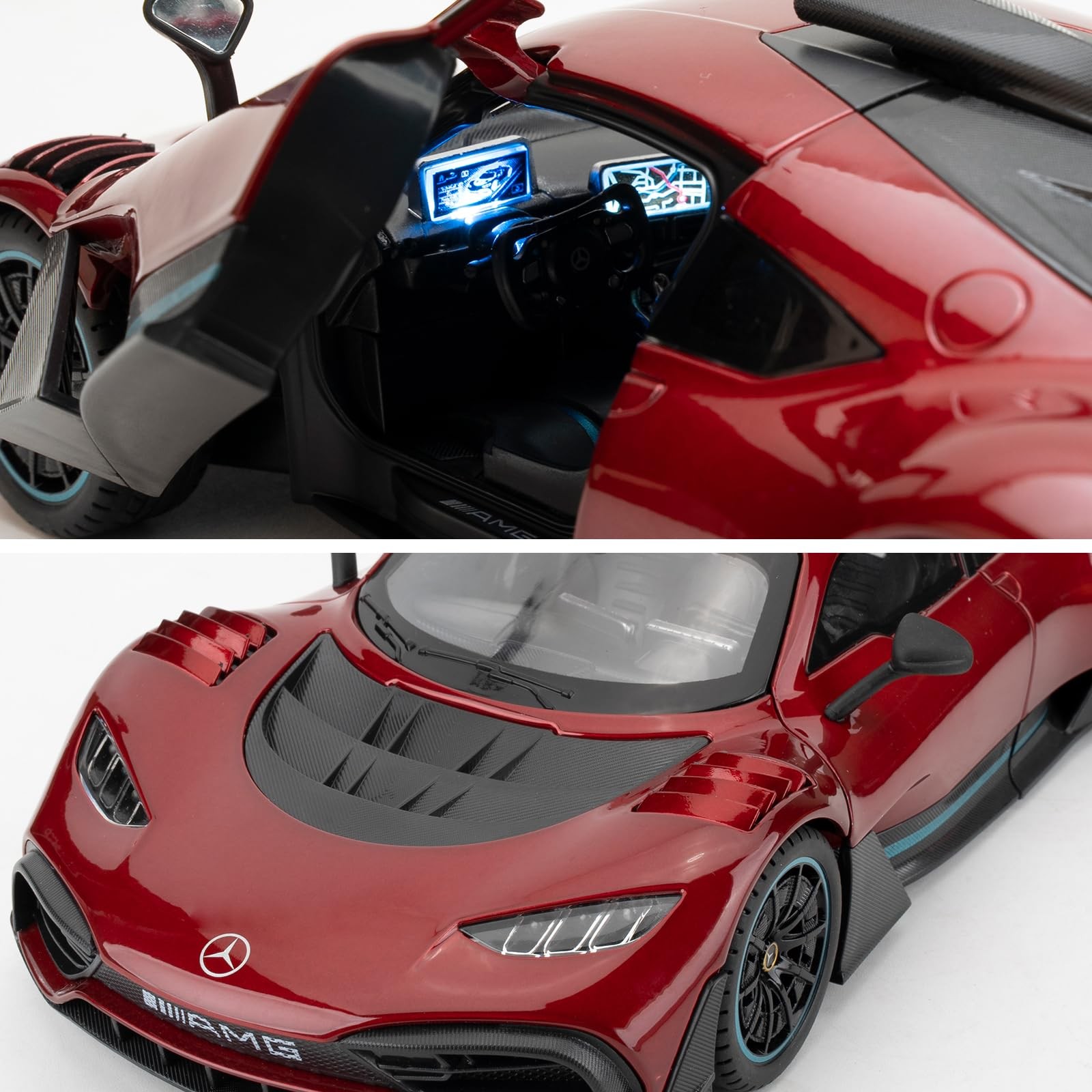 1/18 AMG ONE Die-cast Model Car, Collectible Alloy Model with Sound and Light Fu