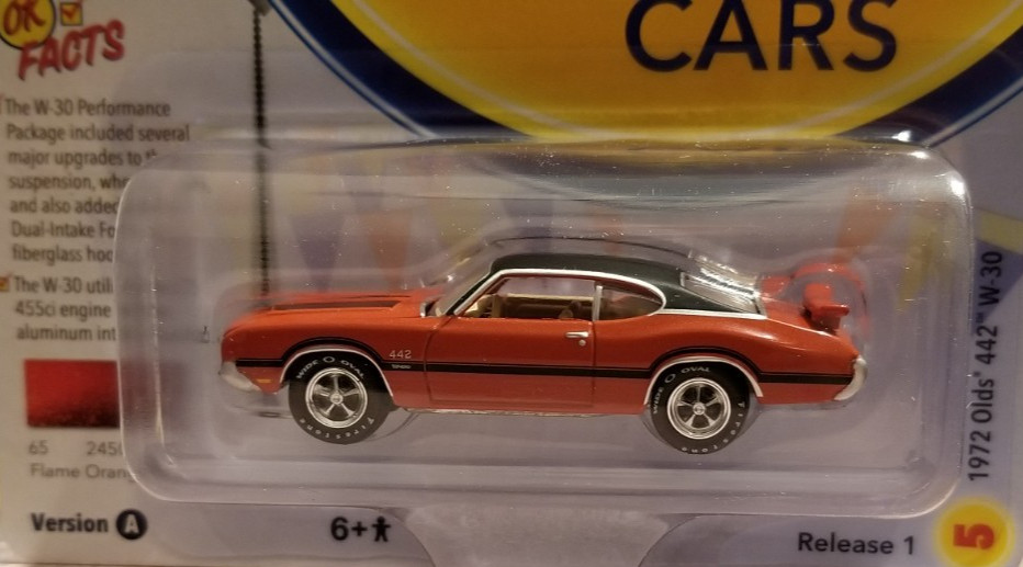 Johnny Lightning 1972 Olds 442 W-30 Diecast 1:64 Car VerA Rel1 #5
