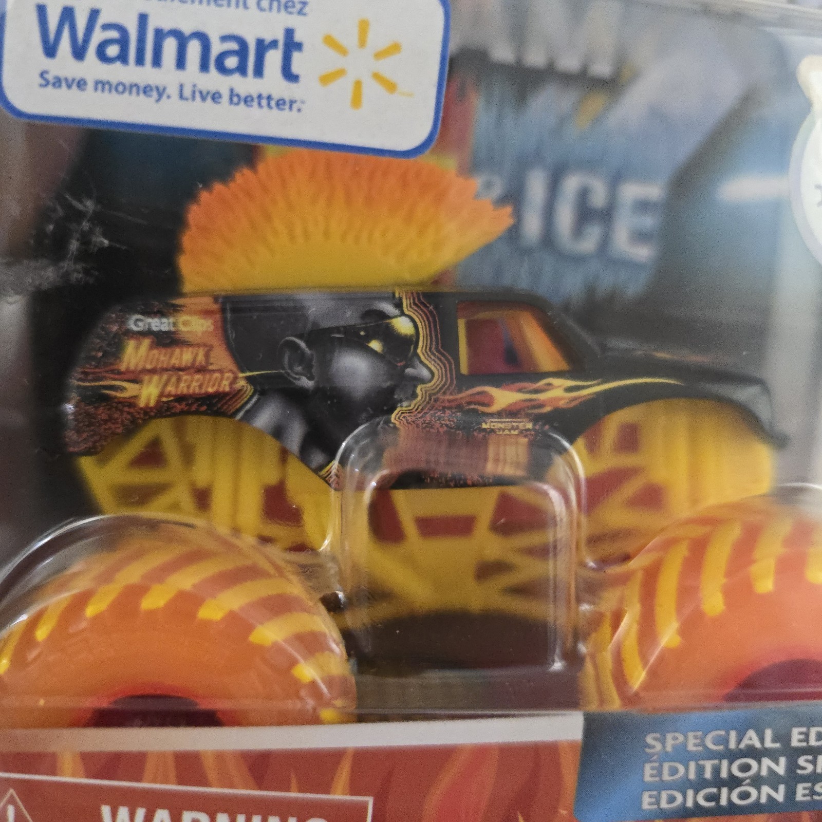 Monster Jam Fire & Ice MOHAWK WARRIOR Walmart Special Edition 1:64 Scale