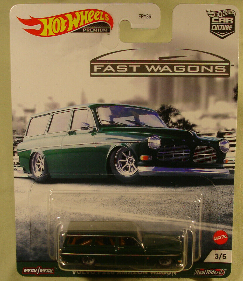 Hot Wheels Premium Volvo P220 Amazon Wagon green Fast Wagons 2020 new in package