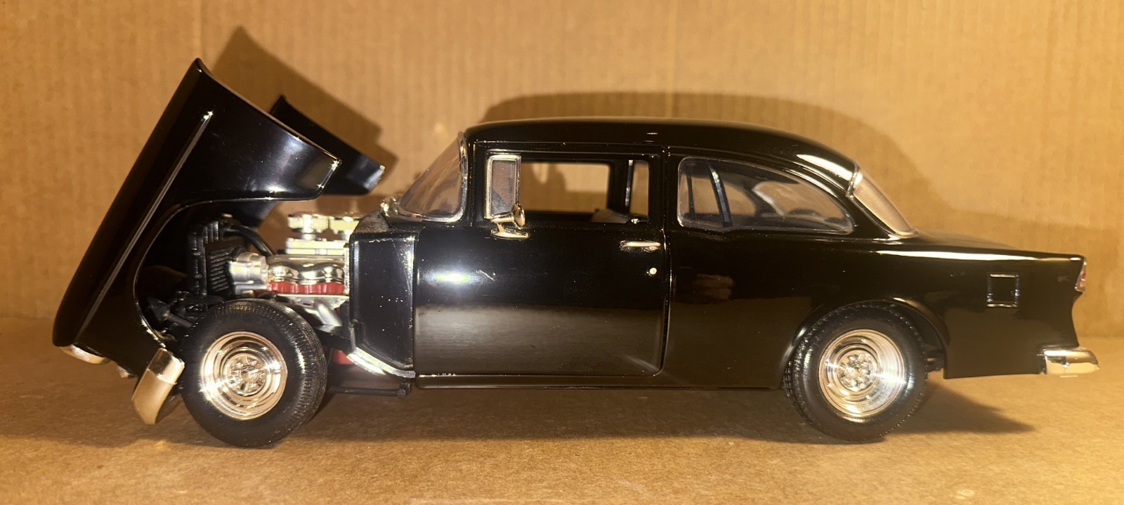 ERTL 1/18 1955 Chevrolet Hot Rod Coupe, Black, From American Graffiti Movie