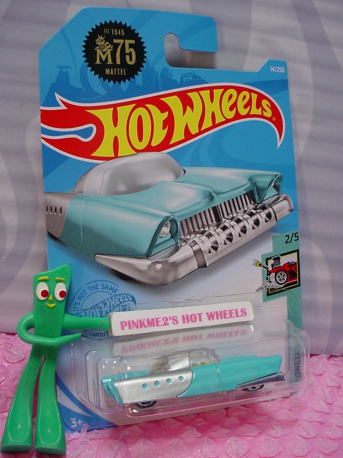 MATTEL DREAM MOBILE #14 ☆aqua-blue ; 75 years ☆TOONED☆2021 i Hot Wheels case A