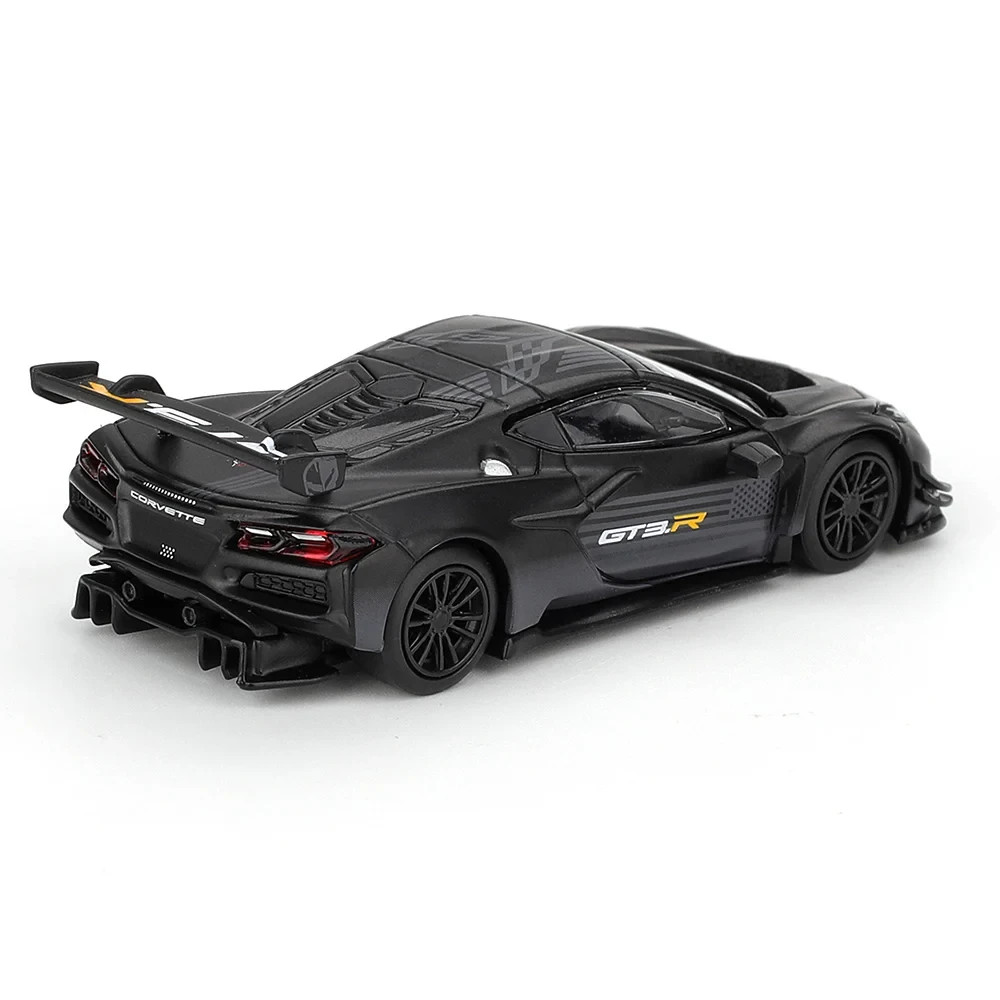 MINI GT CHEVROLET CORVETTE Z06 GT3.R ROAD AMERICA TEST CAR 1/64 BLACK MGT01186