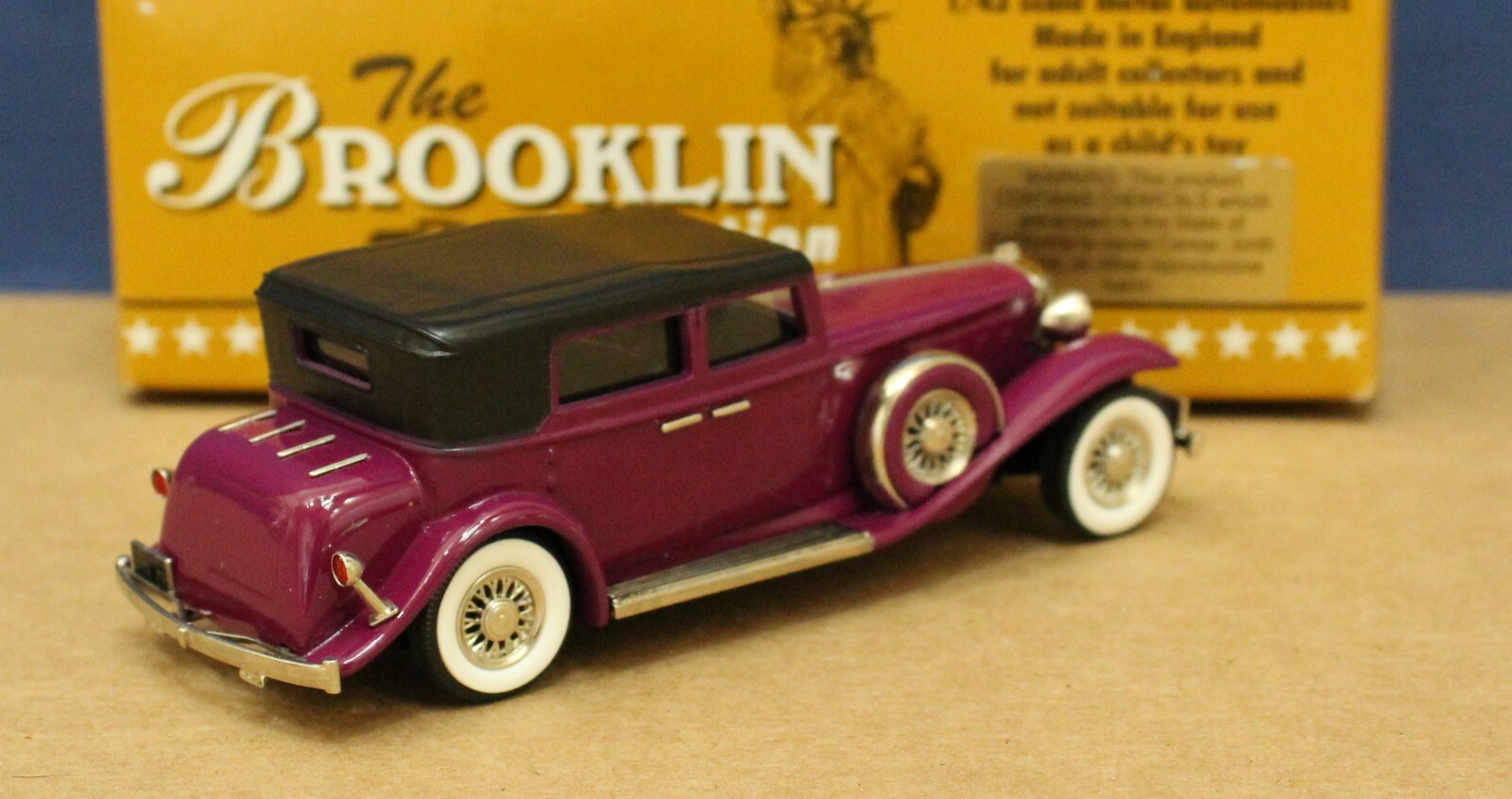 Brooklin 96 1931 Marmon Sixteen 4D Convertible Sedan 1:43 Magenta Mint/ Box 2002