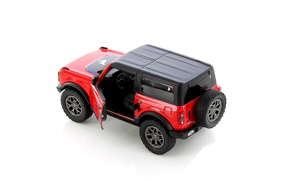 5438DFB 022 BY KINSMART Ford Bronco Hard Top 1:34 Scale Diecast. Red (NO BOX)