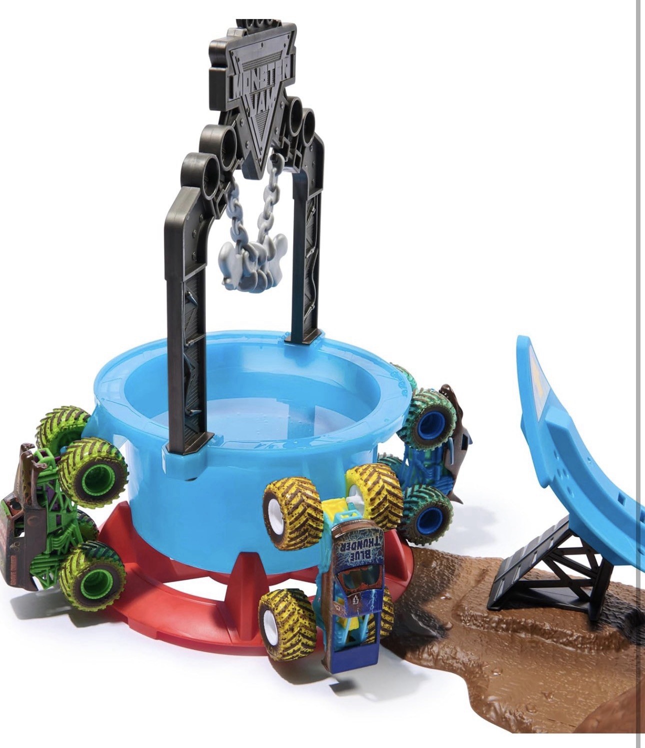 Monster Jam Mud Blasters DUNK TANK + EXCLUSIVE Monster Mutt Dalmatian NEW