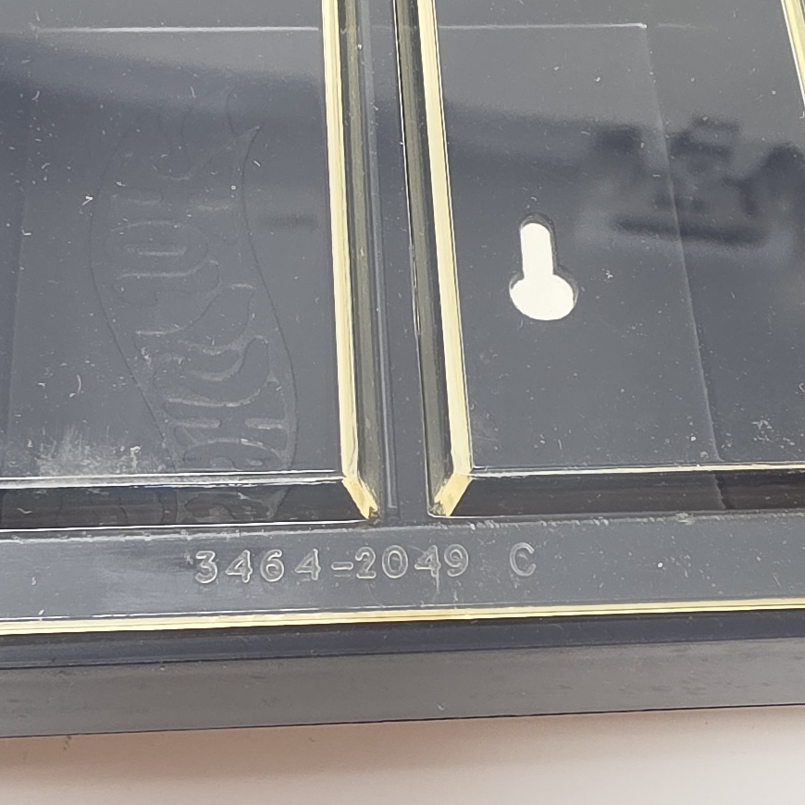 Vintage 1981 Mattel Hot Wheels Showcase Black Plastic Wall Mount + Gold Decals