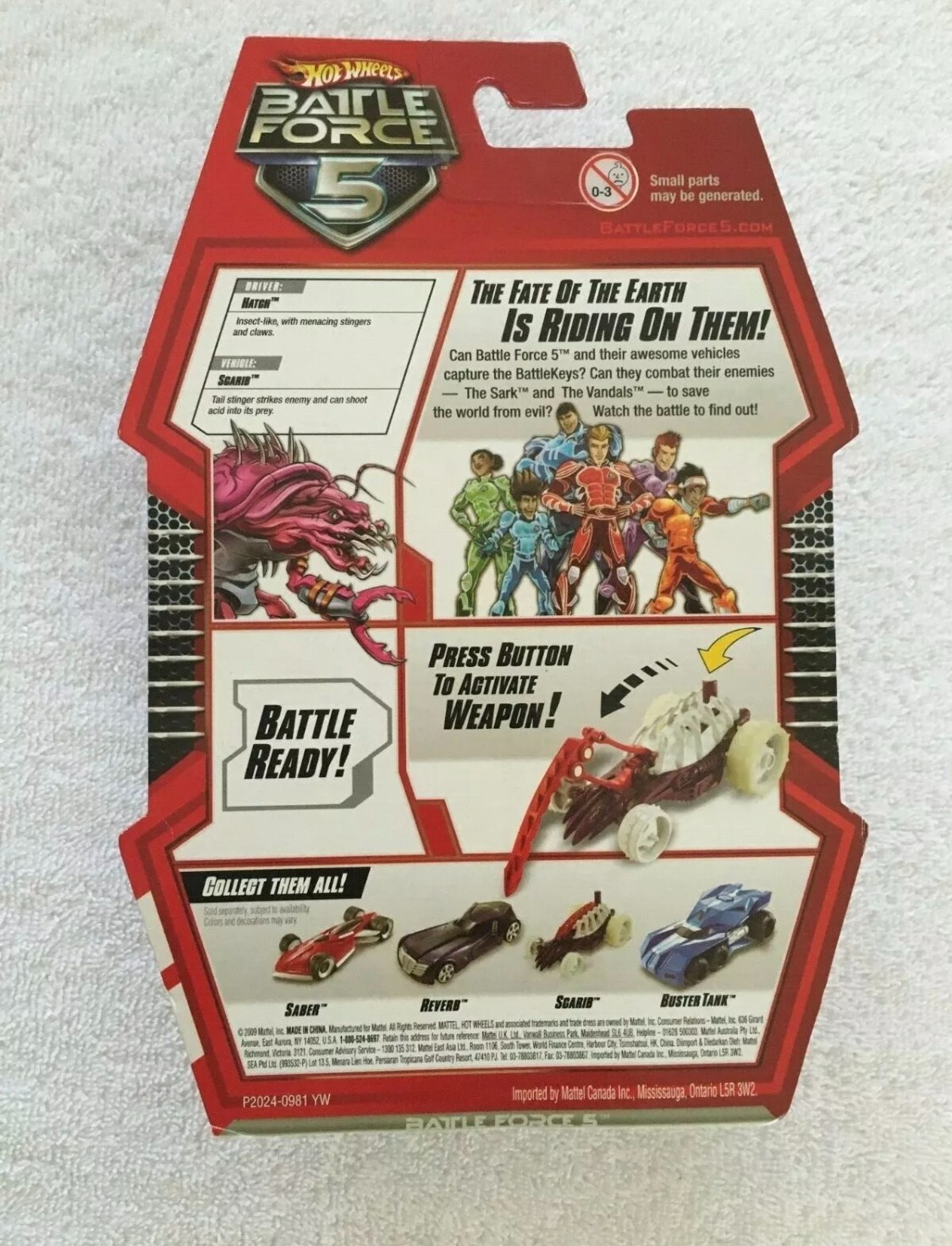 HOT WHEELS BATTLE FORCE 5 – THREE VEHICLE LOT 2009 NEW IN PACKAGE RARE