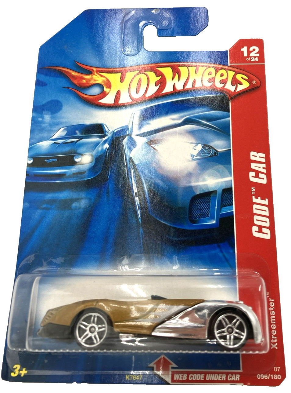 Hot Wheels Xtreemster Code Car Series 12/24 Metallic Gold Chrome Vintage 2007