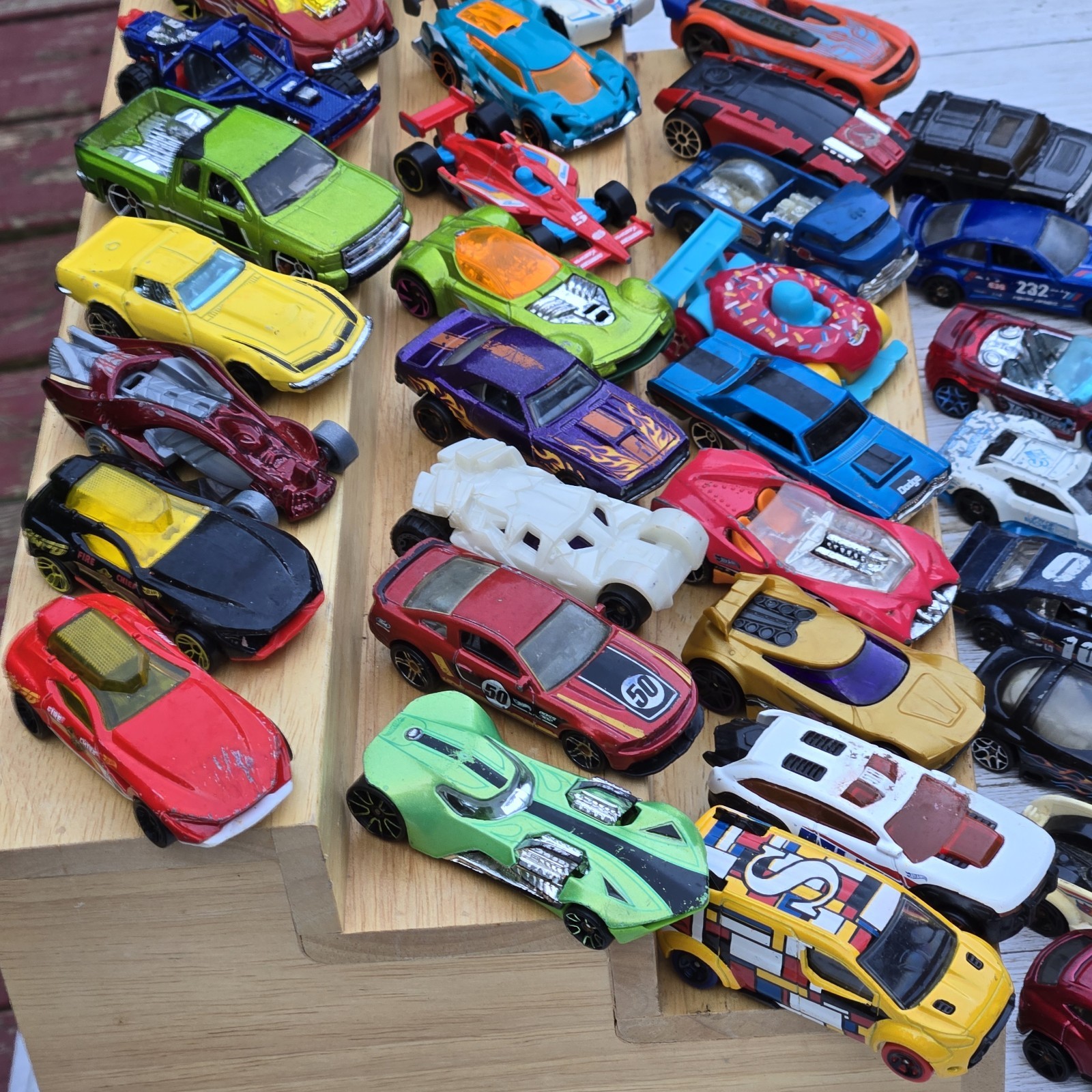Hot Wheels Lot of 50 Loose Cars Trucks Race Cars Mixed Diecast Mattel VGC