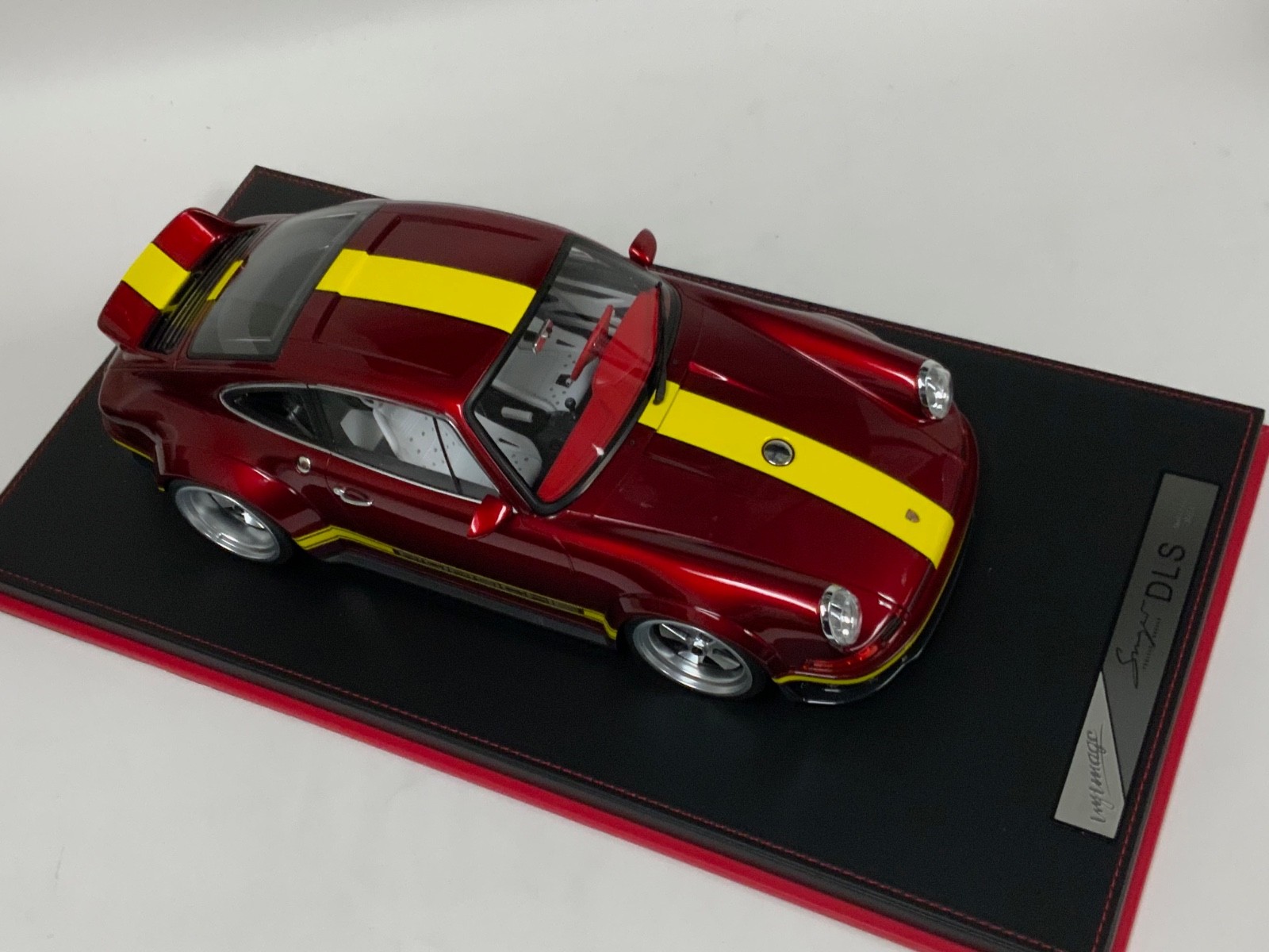 1/12 scale IVY model of the Porsche 911 Singer DLS Red with Yellow Stripe 25 pcs