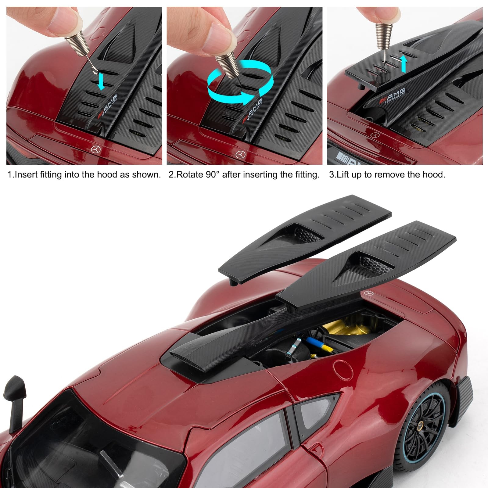 1/18 AMG ONE Die-cast Model Car, Collectible Alloy Model with Sound and Light Fu