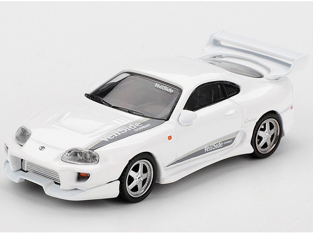 TOYOTA SUPRA “VEILSIDE COMBAT V-I” WHITE 1/64 DIECAST MODEL BY MINI GT MGT01104