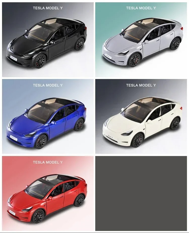 1:24 Tesla Model 3 Model Y Alloy Car Model Diecast Metal Toy Vehicles Car Model