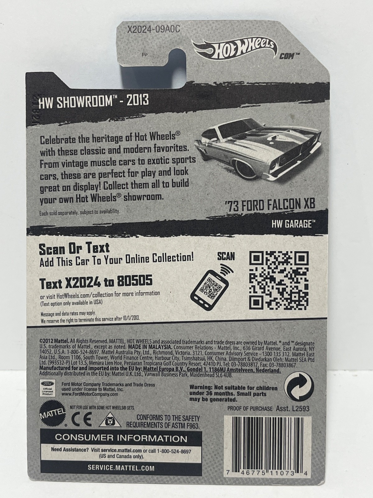 Hot Wheels 2013 Super Treasure Hunt ’73 Ford Falcon XB *GREY Interior Variation*