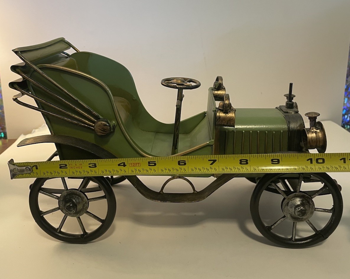 America Retro Classic Car Light Metal Die-cast Car Model T Display Green 12″