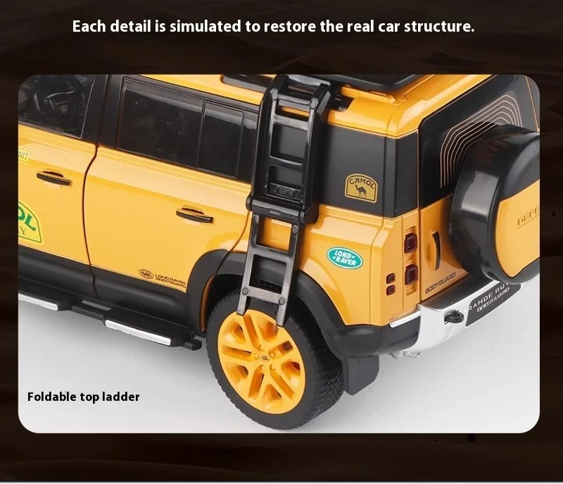 1:18 Land Rover Defender 110 Diecast Model Car Toy Collectible Sound Light Gift
